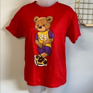 Teddy Bear wearing Kobe jersey Size M